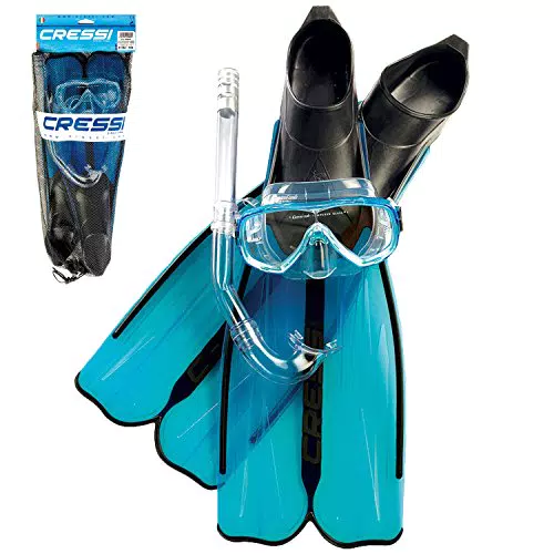 Cressi Rondinella Bag Set Set Pinne, Maschera e Snorkel
