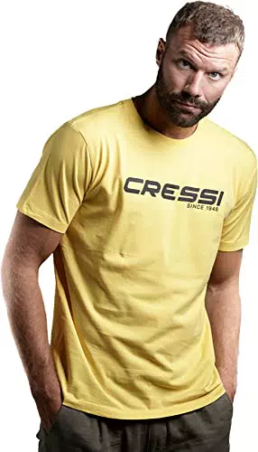 Cressi, T-Shirt Man Uomo, Giallo Nero, S