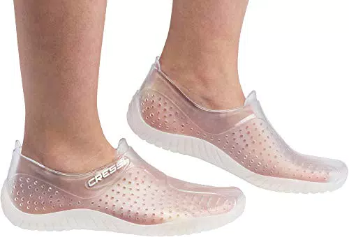 Cressi Water Shoes, Scarpette Sportive Uso Acquatico/Mare/Spiaggia Adulti, trasparente, 43
