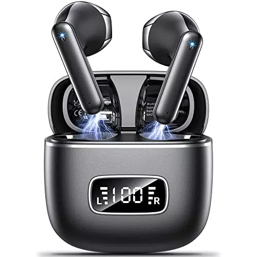 Cuffie Bluetooth 5.3, Auricolari Bluetooth Senza Fili Sport con 4 HD Microfono