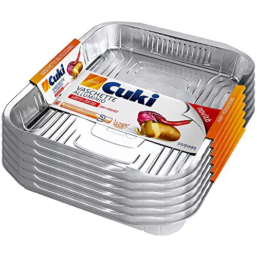 Cuki Vaschette Alluminio - 12 Porzioni - Rettangolari