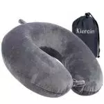 Cuscino da viaggio - Cuscino di supporto per cuscino per il collo in memory foam, grigio