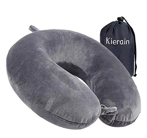 Cuscino da viaggio - Cuscino di supporto per cuscino per il collo in memory foam, grigio