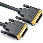 deleyCON 0, 5m Cavo da DVI a DVI 24+1 - DVI-D Dual Link - HDTV 1080p Full HD 3D Ready - Cavo Adattatore Cavo per Monitor con Nucleo in Ferrite - Nero