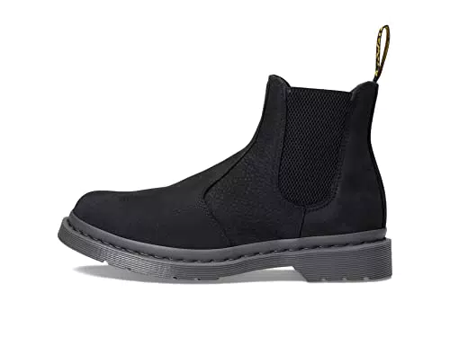 Dr. Martens 2976, Anfibi Unisex, Black Milled Nubuck, 39