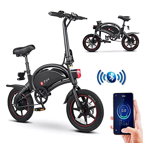DYU Bicicletta Elettrica Pieghevole, nero