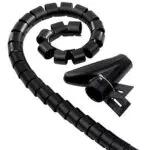 Electraline Guaina Raccoglicavo, 1.8 m, Nero, diametro 25mm