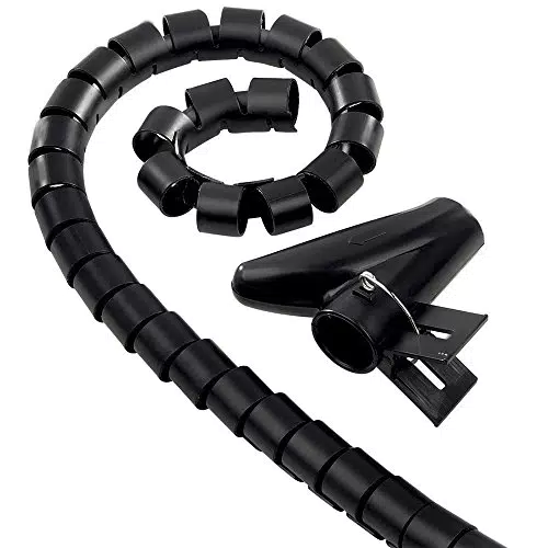 Electraline Guaina Raccoglicavo, 1.8 m, Nero, diametro 25mm