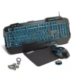 EMPIRE GAMING -Hellhounds Pack Tastiera Italiano QWERTY Mouse e Mouse Pad Gamer RGB -Semi-meccanica -33 Macro Parametrizzabili -7 Pulsanti 7200 DPI -Ergonomico -USB