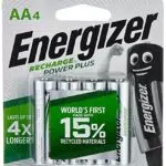 Energizer Fsb4 Power Plus - Confezione da 4 Pile Ricaricabili AA