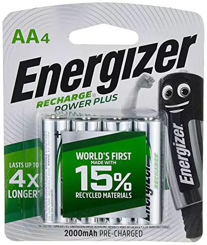 Energizer Fsb4 Power Plus - Confezione da 4 Pile Ricaricabili AA