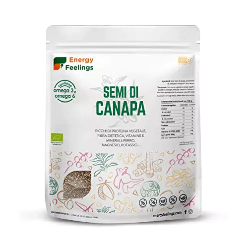 Energy Feelings Semi di Canapa Interi BIO, 500g