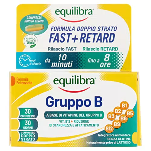 Equilibra Integratori Alimentari, Gruppo B, Integratore Vitamina B Formula Potenziata