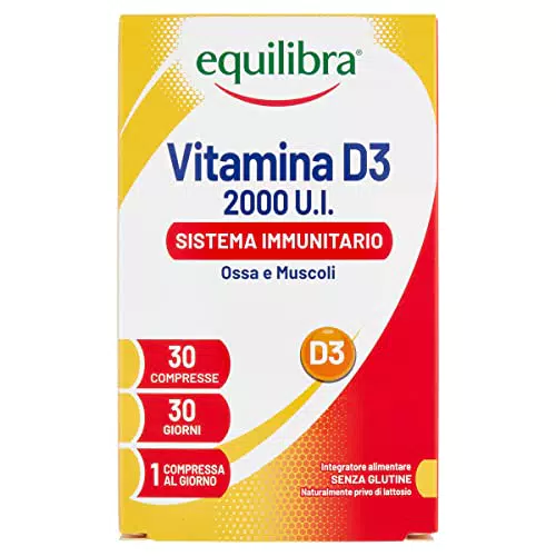 Equilibra Integratori Alimentari, Vitamina D3, 30 Compresse Altodosate