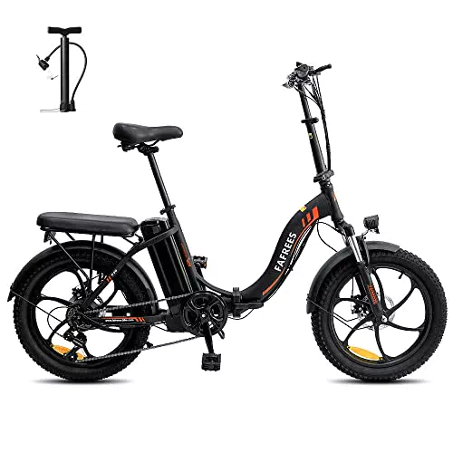 Fafrees Bici Elettrica Pieghevole Unisex, nero