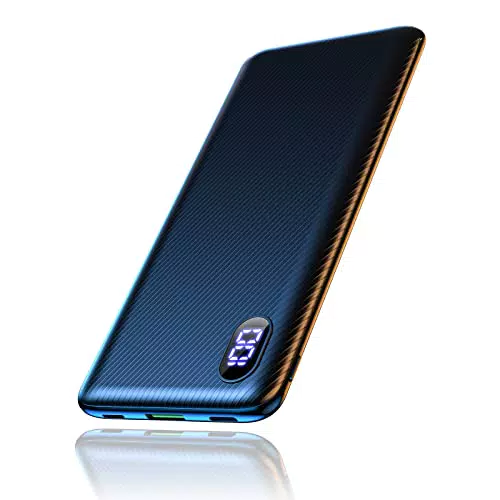 FAHEFANA Power Bank 10000mAh, Ultra Sottile Leggero Caricatore Portatile