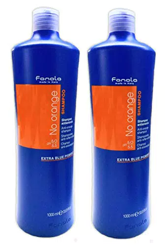 Fanola No Orange Extra Blue Pigment - 2 Confezioni di Shampoo anti-arancio