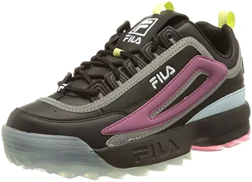 Fila Disruptor, Scarpe da ginnastica Donna, nero/rosa, 41