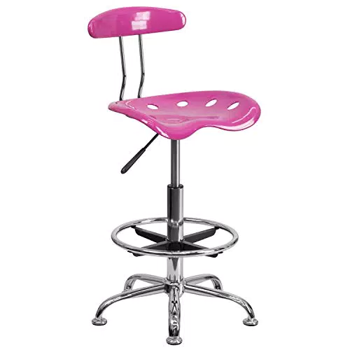 Flashfurniture Vibrante redazione Sgabello con Sedile per Trattore Art déco Candy Heart