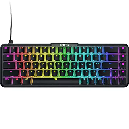 Fnatic STREAK65 - Tastiera da Gioco Meccanica RGB Retroilluminata a LED - Switch Speed Silver - Versione Piccola