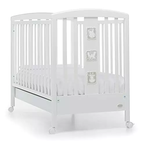 Foppapedretti Babyzoo Lettino con Sponda Regolabile, ‎131 x 71 x 103 cm, 21 Kg, Bianco