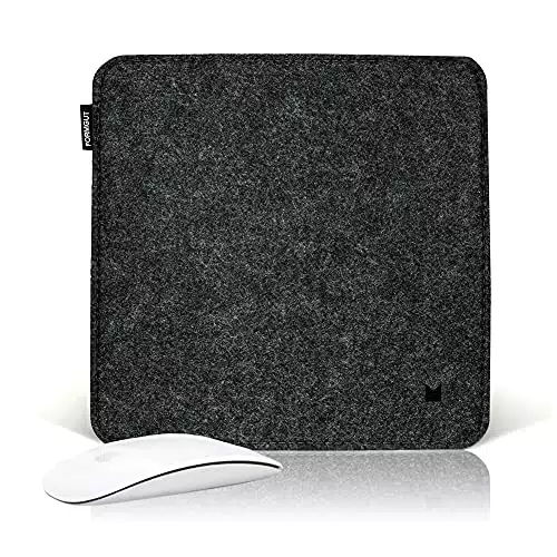 Formgut Sottomano da scrivania in feltro grigio, tappetino per il mouse in formato extra large