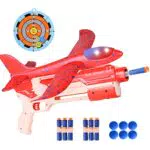 FORMIZON 5 in 1 Aeroplani Giocattolo con Pistola Catapulta, Rosso