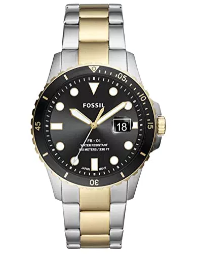 Fossil Orologio Fb-01 Uomo, movimento al quarzo, cassa 42 mm in acciaio inossidabile silver con bracciale in acciaio inossidabile