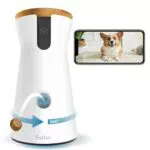 Furbo Dog Camera a 360°: Videocamera per Animali Grandangolare a Visione Rotante a 360° con Lancio Croccantini, bianco