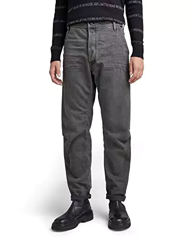 G-STAR RAW Grip 3D Relaxed Tapered Jeans Uomo, Grigio