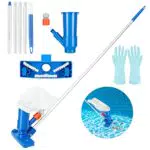 Gafild Aspirapolvere Piscina con Accessori e 5 Sezioni di Palo e Sacchi a Rete