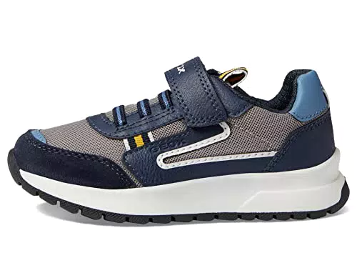 Geox J Briezee Boy, Scarpe da Ginnastica, Navy Grey