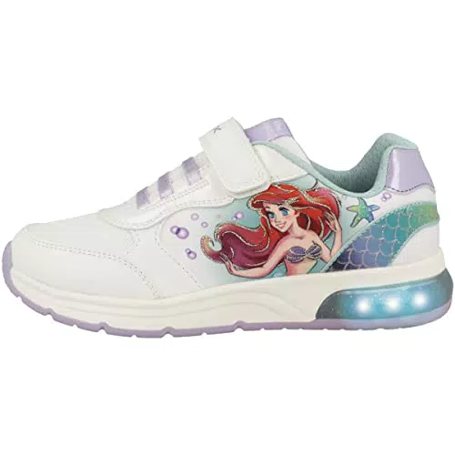 Geox J Spaceclub Girl, Scarpe da Ginnastica, White Watersea