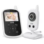 GHB Baby Monitor con Schermo 2.4 e Comunicazione Bidirezionale, VOX Visione Notturna Visione Monitoraggio Temperatura