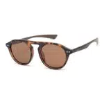 GLINDAR Occhiali da Sole Vintage Polarizzati per Donna Uomo Occhiali Rotondi con Protezione UV400 Occhiali Retrò-Tartaruga/Marrone