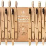 Greenzla Set di 12 spazzolini da denti in bambù naturale ecologico a setole morbide senza BPA