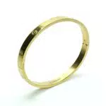 Habibi Jewels Bracciale in Acciaio da Donna Modello Rigido Color Oro Giallo