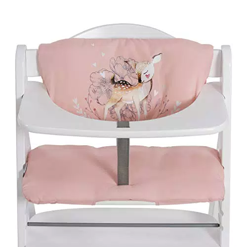 Hauck Cuscino da Seduta per Seggioloni in Legno - Imbottitura Soffice - Rosa