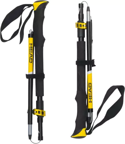 Head Bastoncini da Trekking Pieghevoli, Altezza Regolabile 115-135 cm