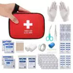 HONYAO Kit di Pronto Soccorso Portatile 90 Pezzi, Mini Kit Primo Soccorso