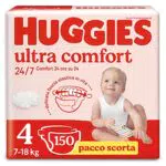Huggies Pannolini Ultra Comfort, Taglia 4, Confezione da 150 Pannolini