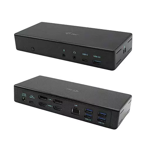 I-Tec USB-C Quattro Ekranas Docking Station 2X DP 2X HDMI 1xGLAN 5X USB 3.0 1x USB-C-Data 1x Audio 1x Mic 85W PD KL