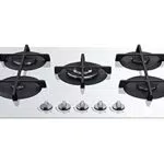INDESIT ING 72T/WH PIANO COTTURA 5 FUOCHI A GAS DA 73 CM GRIGLIE GHISA VETRO BIANCO ING72T/WH