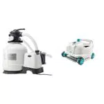 Intex 26652 Pompa A Sabbia, Bianco & Pulitore automatico per piscina