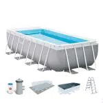 Intex 26792NP - Piscina Prisma Frame rettangolare, con Pompa Filtro 3785 L/h e Teli, 488x244x107 cm
