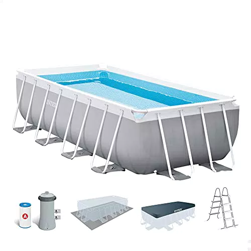 Intex 26792NP - Piscina Prisma Frame rettangolare, con Pompa Filtro 3785 L/h e Teli, 488x244x107 cm