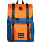 INVICTA Zaino, CHAT con Tasca Porta PC, arancione/blu