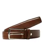 JACK & JONES Cintura in pelle, Marrone, taglia 4, uomo