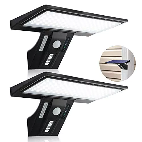 JESLED Luce Solare con 90 LED, Lampada Solare da Esterno con Sensore di Movimento