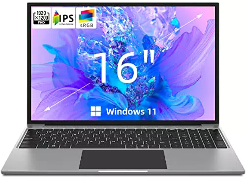 jumper Computer portatile 16 pollici FHD IPS Display (16:10), Intel Celeron J4105, 4GB+128GB Storage, Windows 11 Laptops Computer con Office 365 1 anno di abbonamento incluso, 4 altoparlanti stereo
